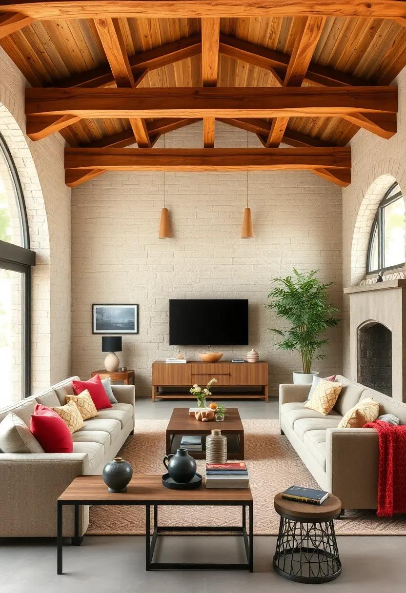 Emphasize Exposed Beams: Consider⁣ highlighting the natural beauty of‌ the‌ wooden beams⁢ with a contrasting ​paint color or‌ by simply leaving them natural