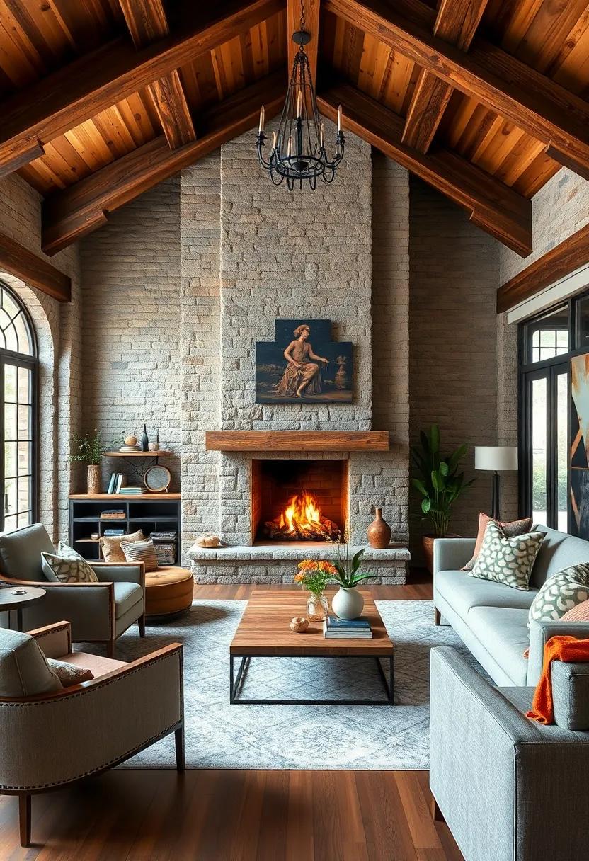 Incorporate a Fireplace: A stone or brick fireplace serves as a stunning ⁤focal point, providing warmth and a welcoming ambiance