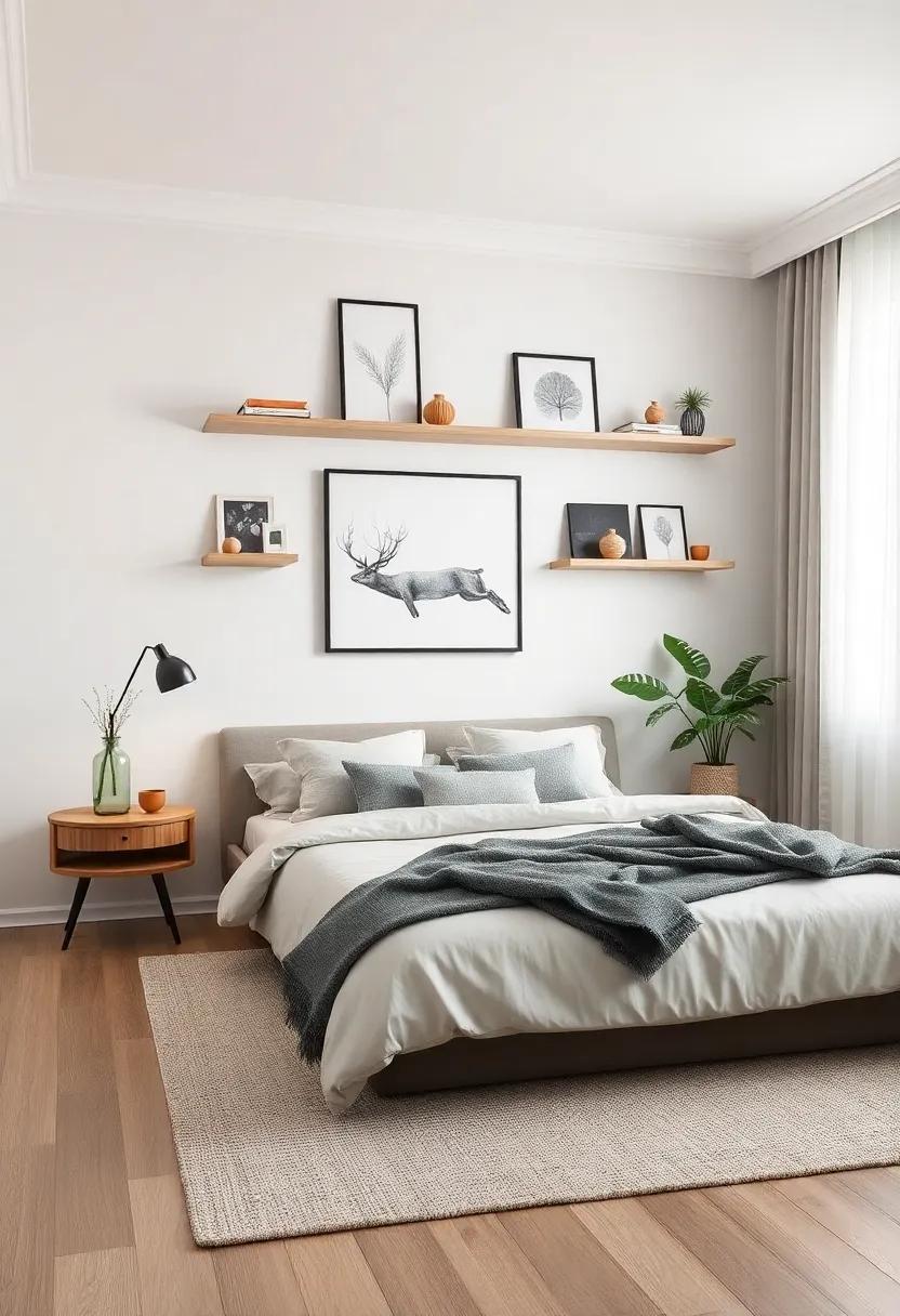 Minimalist Shelving: Utilize sleek, ⁤floating shelves ​to display small⁢ art pieces and ⁣decor,⁢ keeping surfaces ⁤clutter-free and maintaining a serene ⁣atmosphere