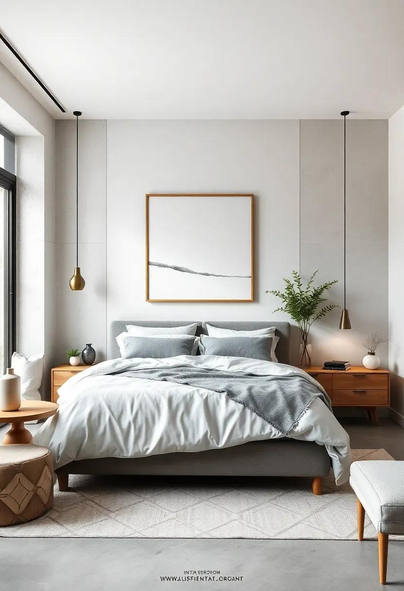 Monochromatic Magic: Explore the beauty of ⁣monochromatic color schemes that allow minimalist‌ artworks to shine, creating a cohesive and stylish bedroom space