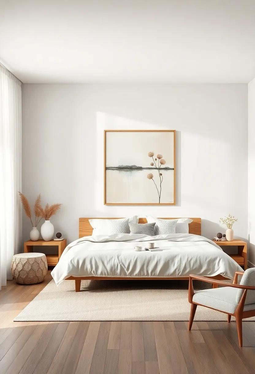 Natural Materials: Use wooden accents‍ and ⁣neutral ‍textiles alongside simple, ​abstract art to create a ​warm, ⁢organic⁣ vibe ⁣that soothes the soul