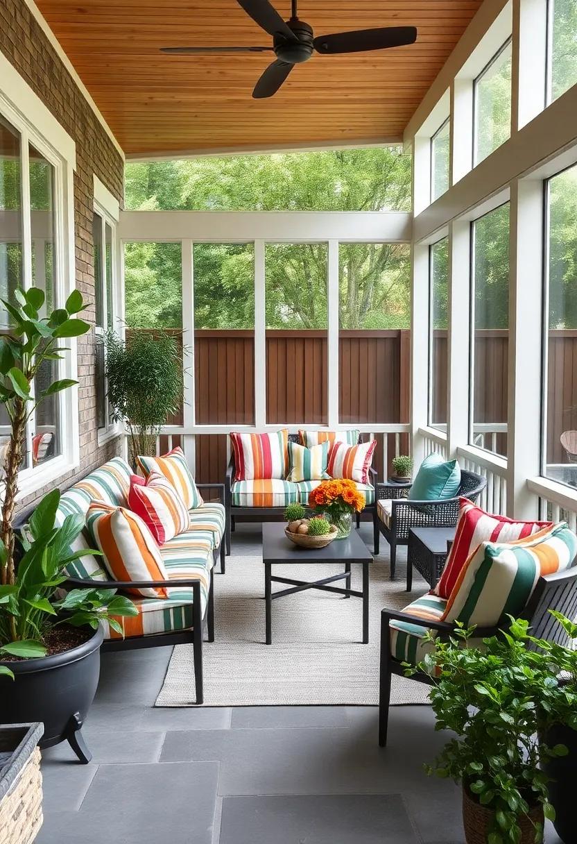 Add Pops of Color with ⁢Bright⁤ Stripes: ‌Choose bold, multicolored striped⁣ cushions to liven up⁣ your space and create an inviting atmosphere for‍ outdoor relaxation