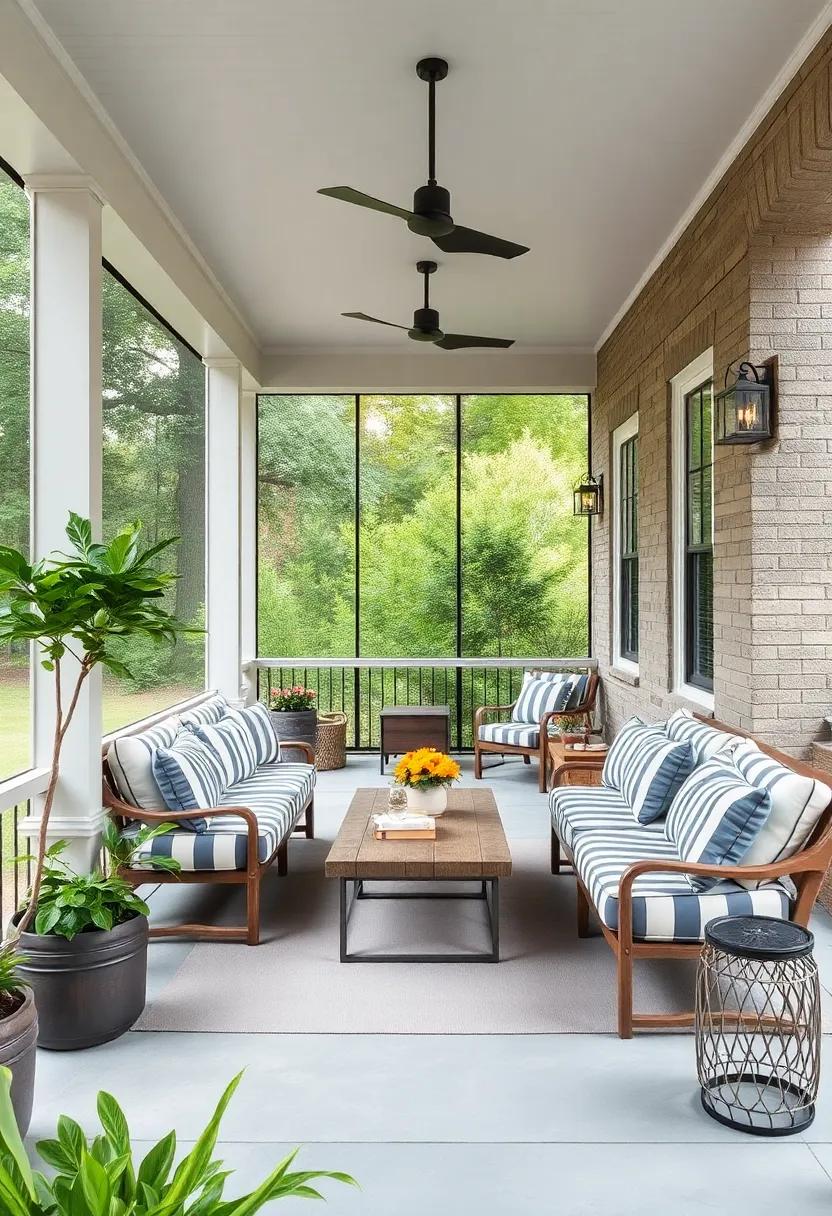 Create a Contemporary Look with clean Lines: Choose ⁤minimalist striped⁢ cushions in‌ neutral shades for a sleek and modern vibe, perfect for contemporary outdoor living