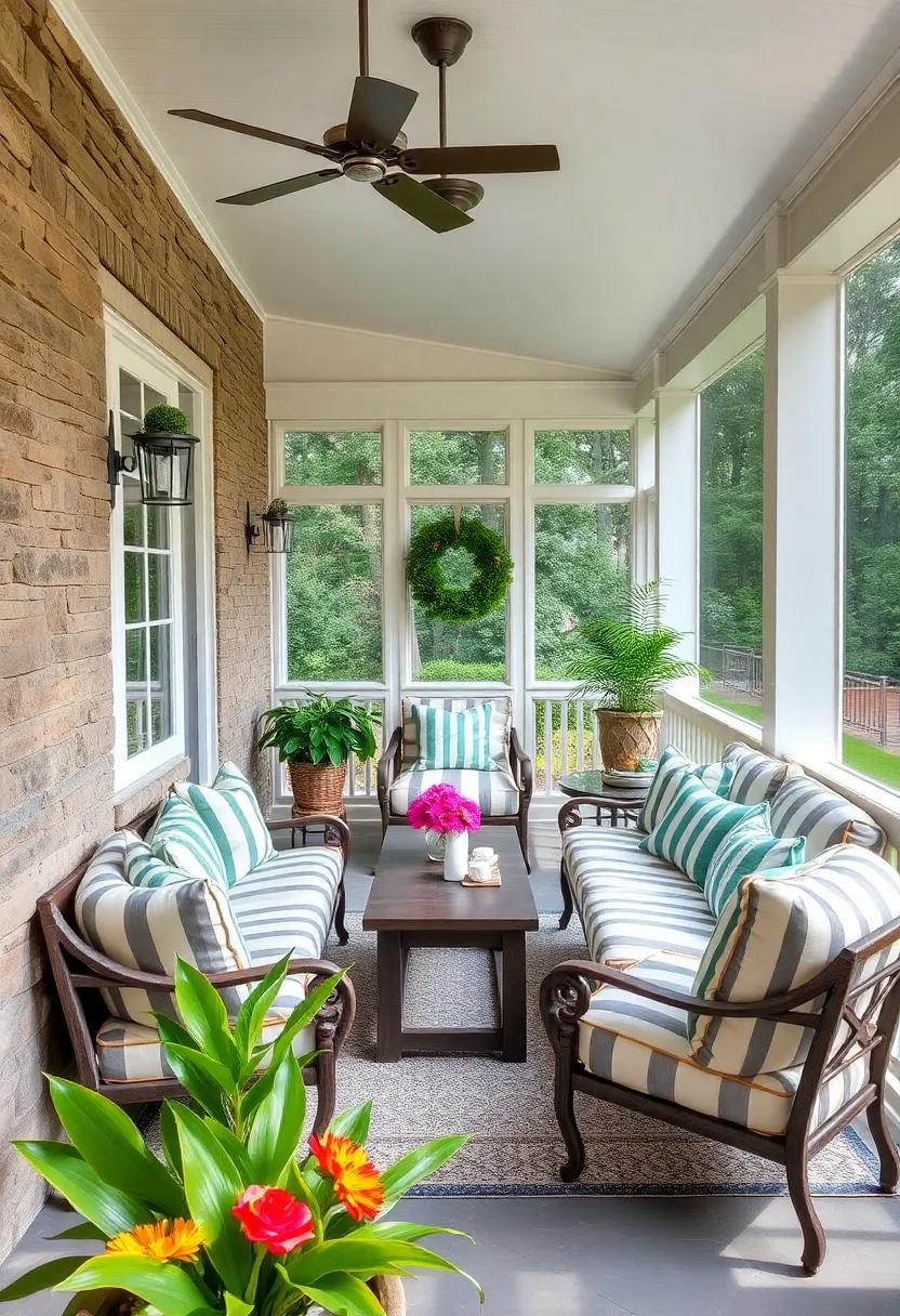 Keep⁤ It Casual with Slipcovers:⁤ Opt for striped cushion slipcovers that ​can⁢ easily be changed out or washed,ensuring your porch remains stylish and⁢ hassle-free