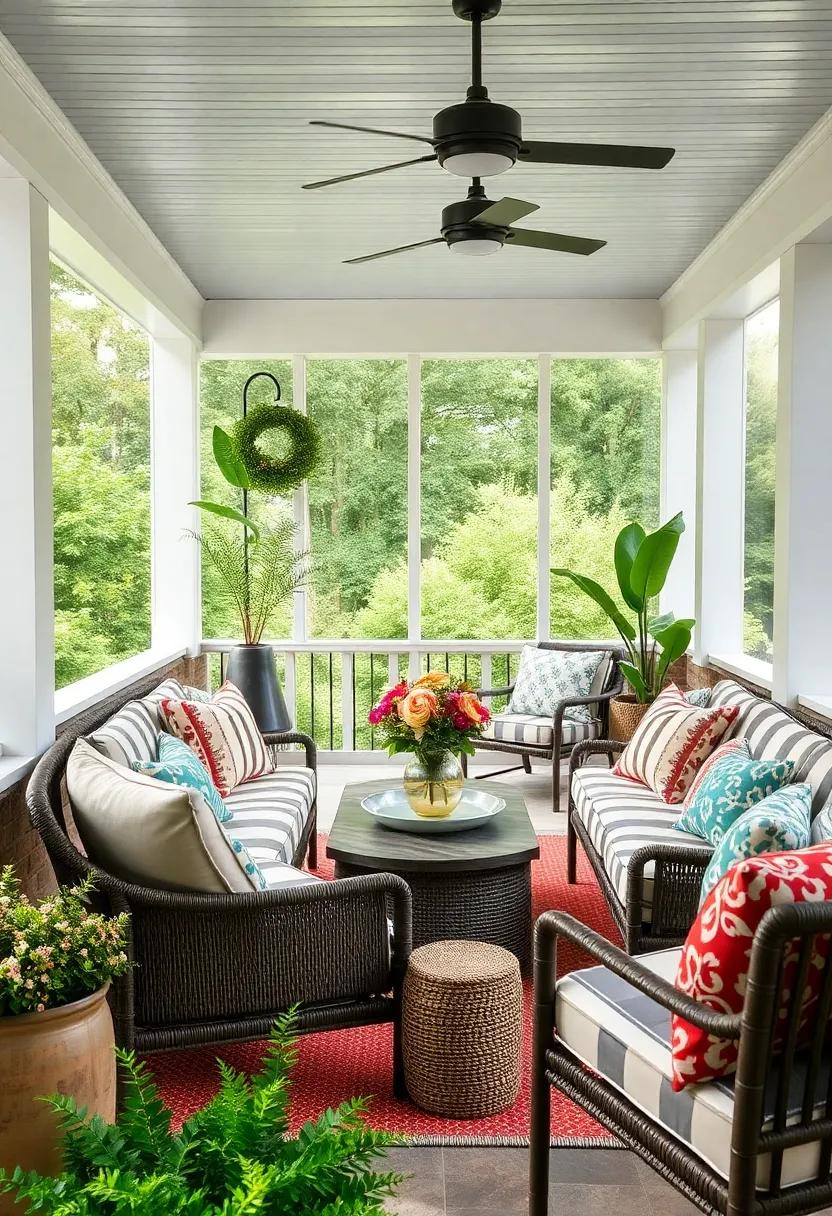 Mix and match​ Patterns: Combine striped cushions with floral ⁣or geometric prints ⁣for ‍a playful yet ⁤sophisticated look that adds depth to your porch ‌decor