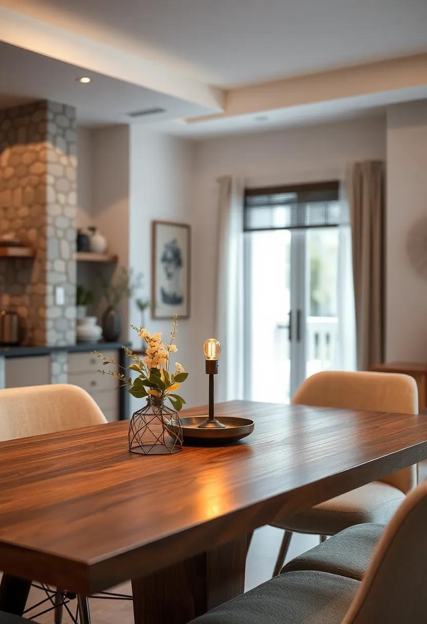 Elegant Table ⁢Lamp: ​A small, stylish table ⁤lamp brings warmth⁣ and‍ illumination, creating a cozy atmosphere for dining