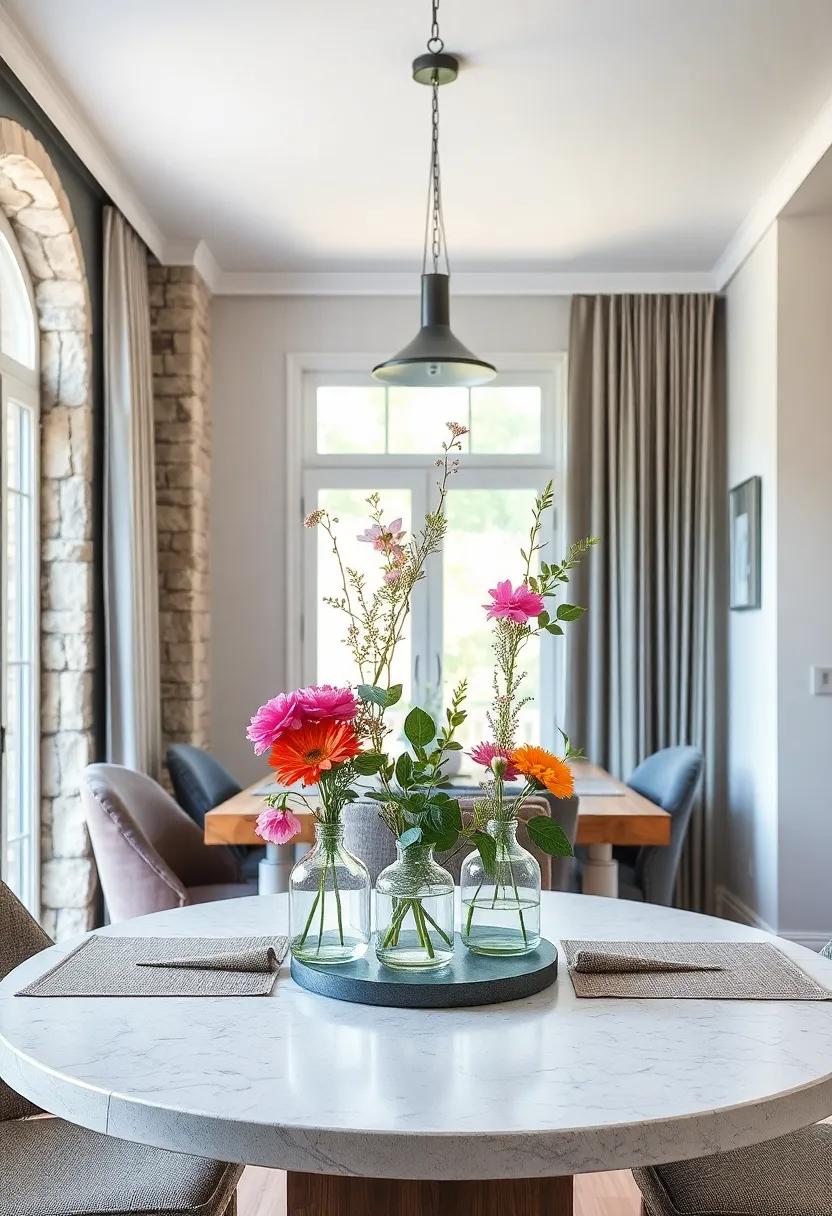 Hanging Glass Vases: Simple hanging glass vases​ can be filled with blooms or greenery, creating an eye-catching ‌floating effect