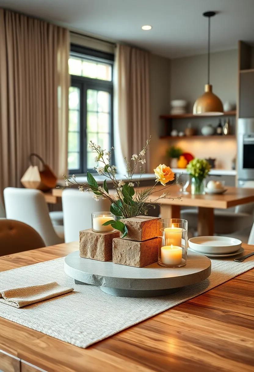 Minimalist Wooden Blocks:​ Stack smooth wooden blocks or logs for a modern, minimalist​ centerpiece that‍ adds interest to any table