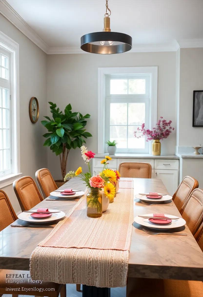 Playful Table Runner: ⁣A⁣ textured or patterned fabric table runner can stylishly anchor ⁢your centerpiece while adding depth