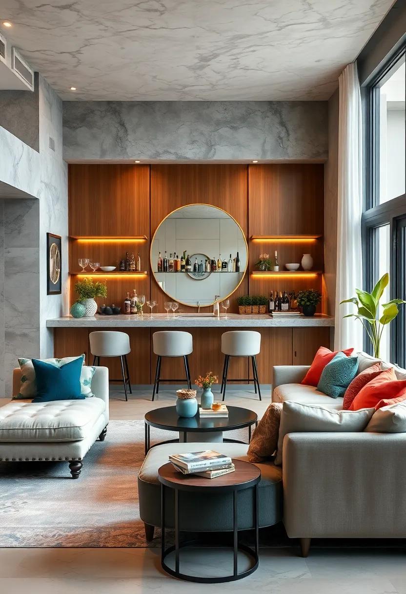 Add a Statement Mirror⁤ Behind the Bar to Create the​ Illusion of⁤ More Space