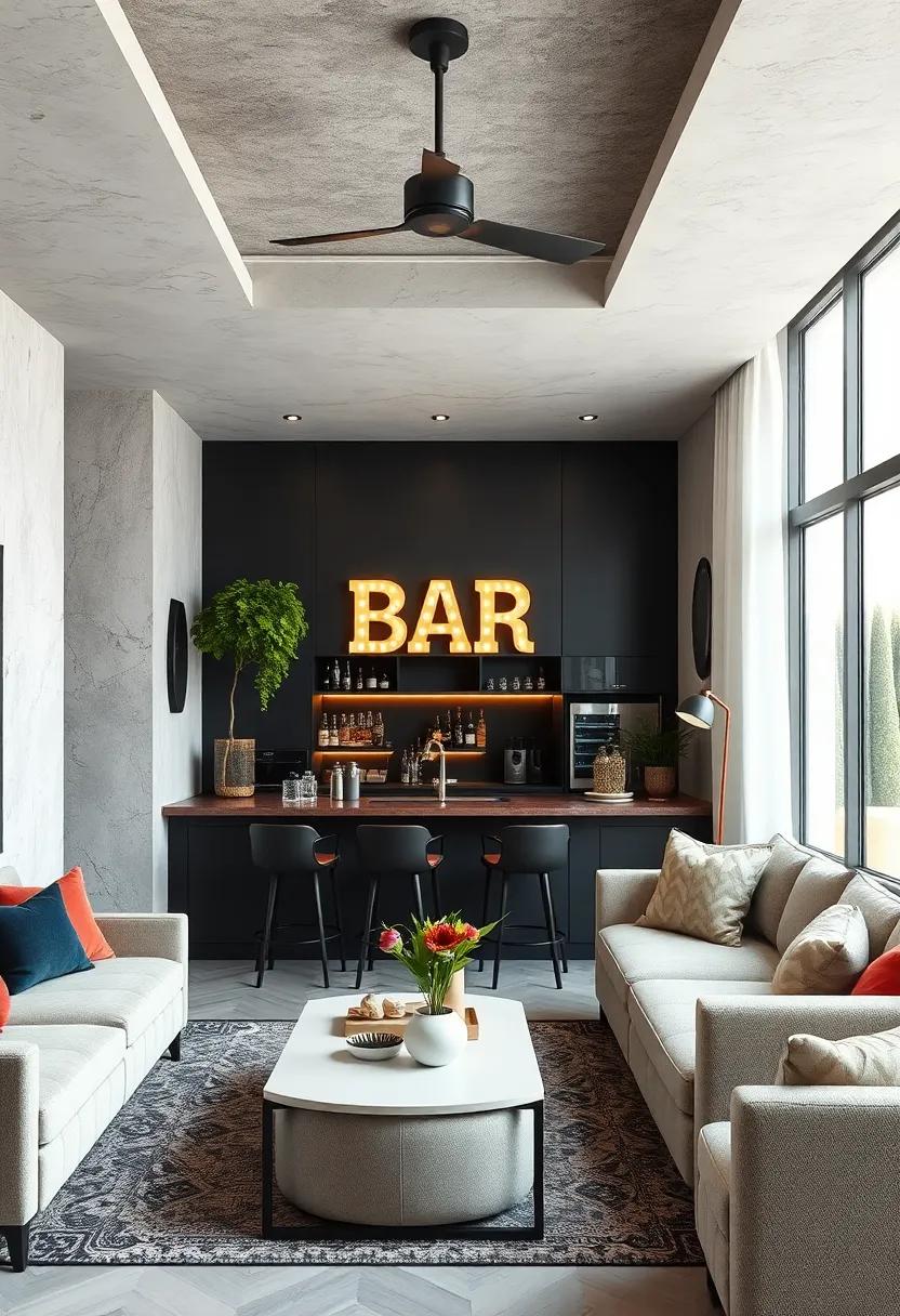 Introduce a Chic Bar Sign ⁤to invite⁣ Friends into Your Unique Space