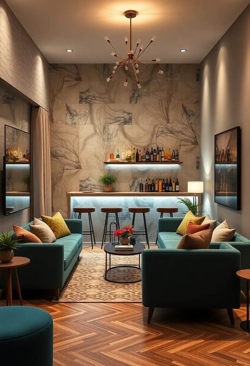 Create‍ a Feature Wall with Bold Wallpaper to Elevate Your Bar Corner