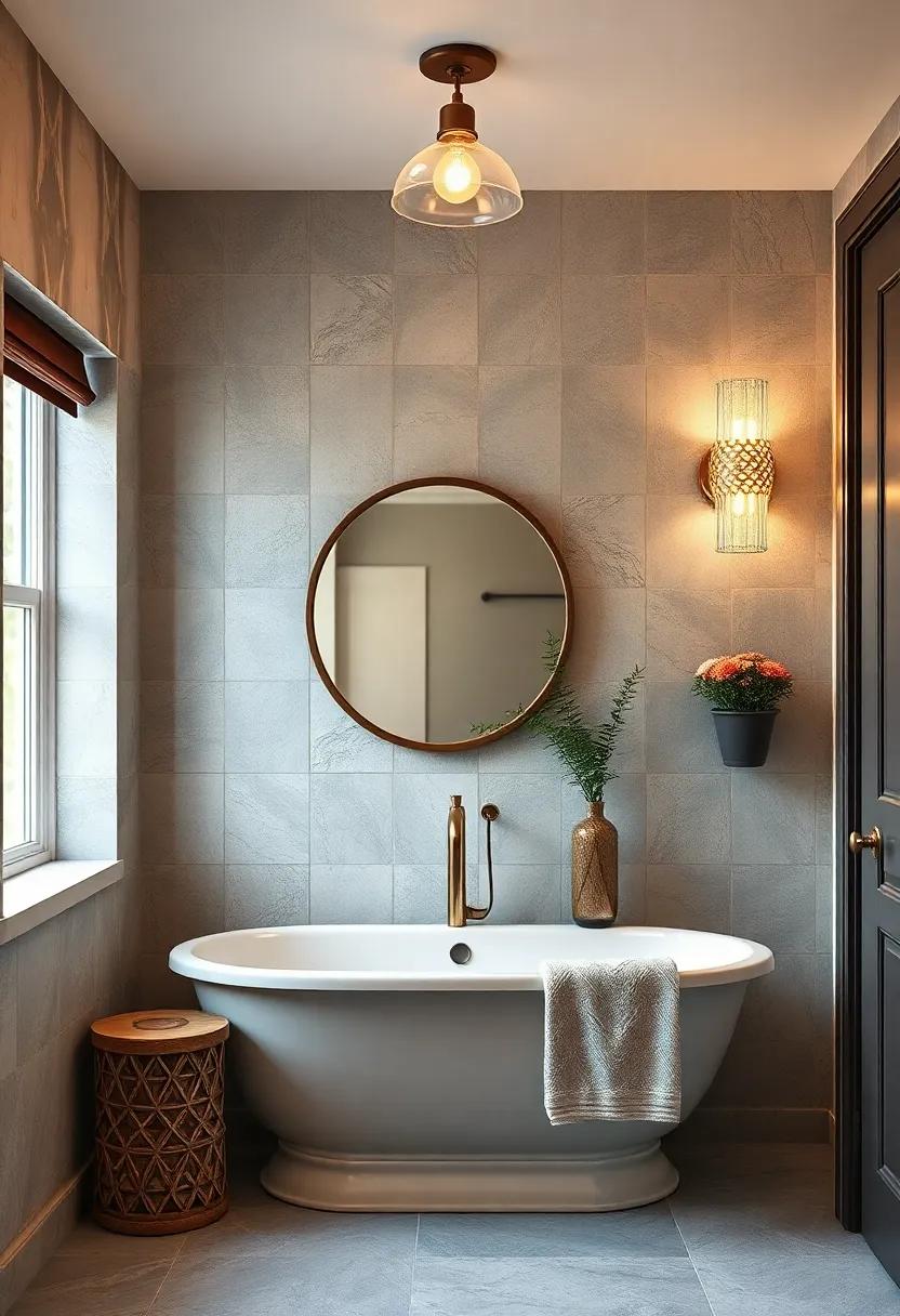 Art Deco Wall⁣ Sconces: Embrace the glamour of the 1920s with geometric⁤ patterned wall sconces that cast a warm, inviting glow in your ⁢bathroom