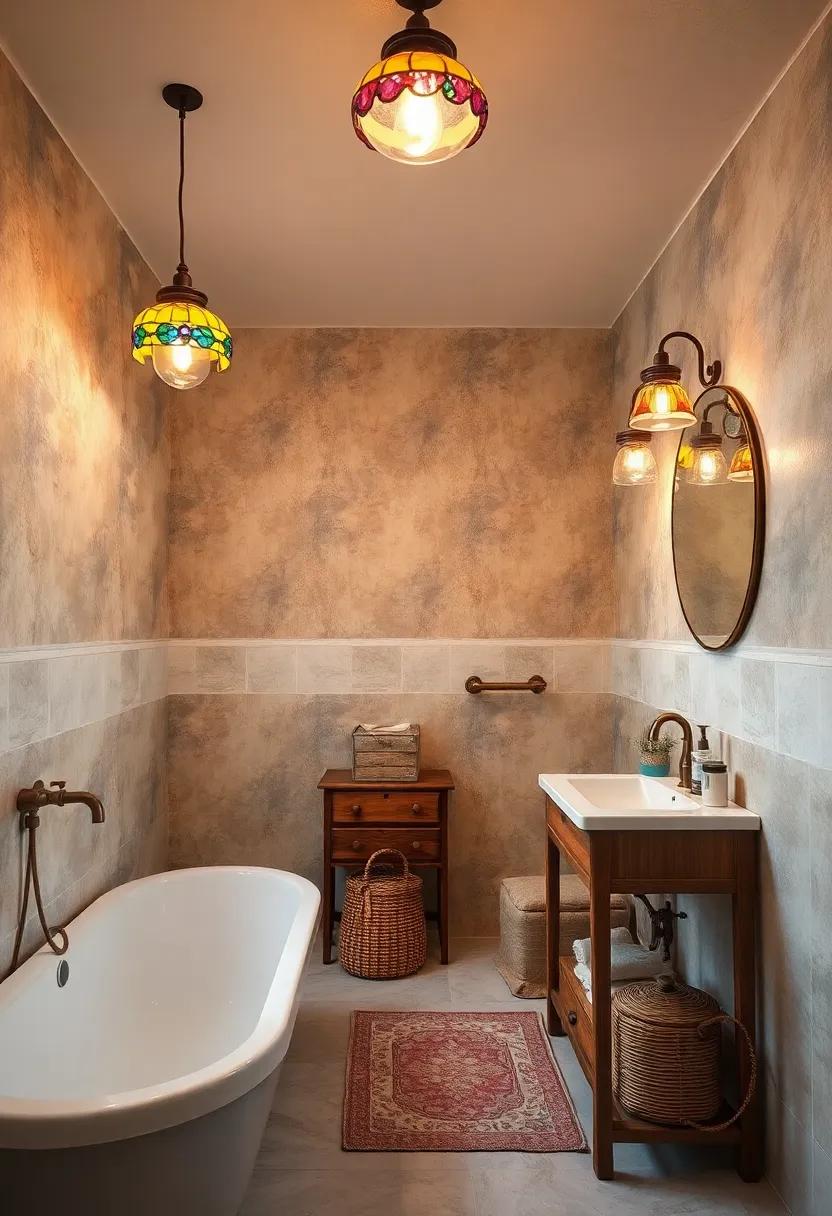 Stained Glass Overhead Lights:⁣ Add a touch​ of artistry with stained glass fixtures that scatter colorful light, enhancing the overall vintage ambiance