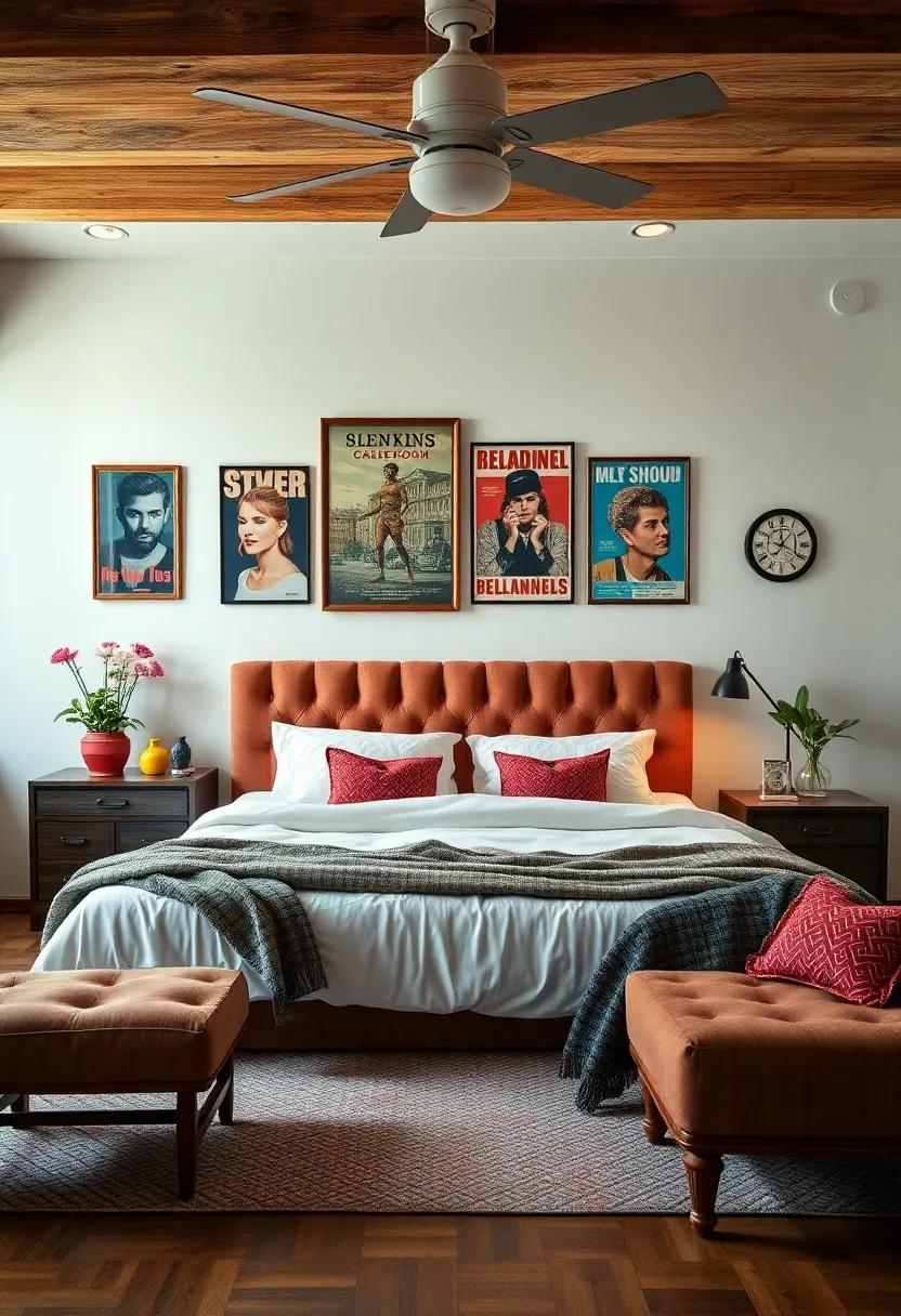 Choose a ⁢Statement Headboard: ​Opt ‍for a⁤ retro-styled headboard, whether tufted velvet or a reclaimed ​wooden design, to‍ make‌ a⁣ bold ⁤statement