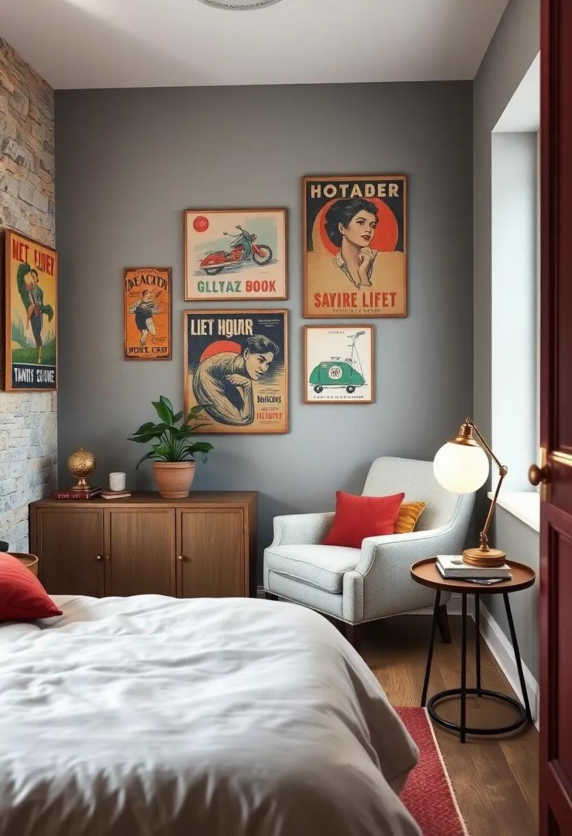 Create⁤ a Cozy Reading nook:⁢ Place a vintage armchair and​ a⁤ small side ‌table in⁣ a corner, adorned with ⁤a retro⁢ lamp for the perfect reading spot