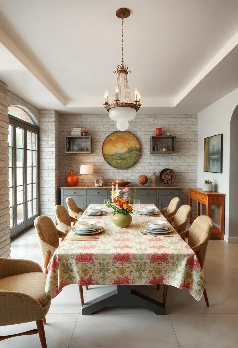 Festive Seasonal Decor: Change your table settings or decor with the seasons using vintage-inspired pieces, allowing your dining room to evolve
