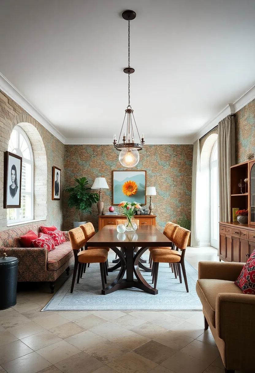 Statement Lighting Fixtures: Install a chandelier or pendant light with a vintage flair, like a mid-century modern design or a retro glass globe