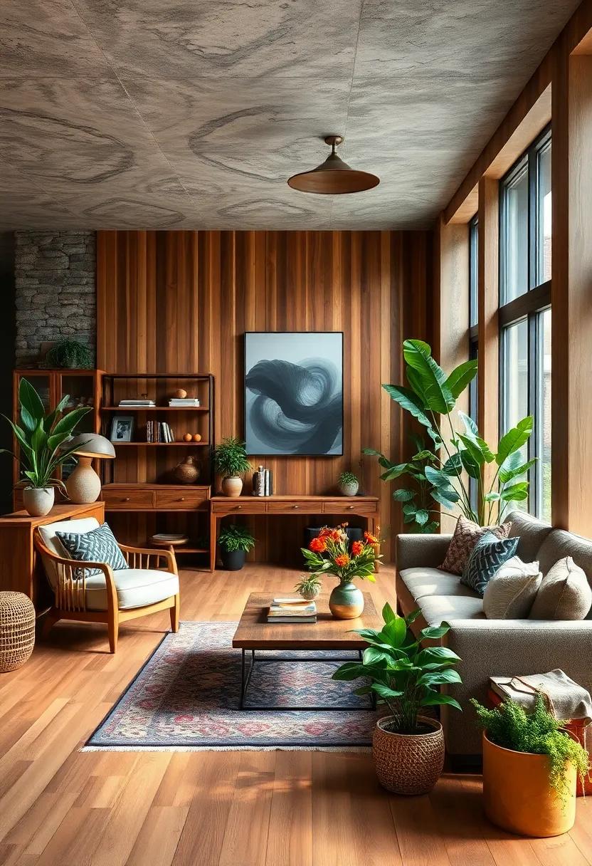 Use ‍Natural Elements: Bring ⁣the outdoors ‍in by incorporating⁣ houseplants or botanical prints, enhancing the earthy vibe of​ wood ‍tones