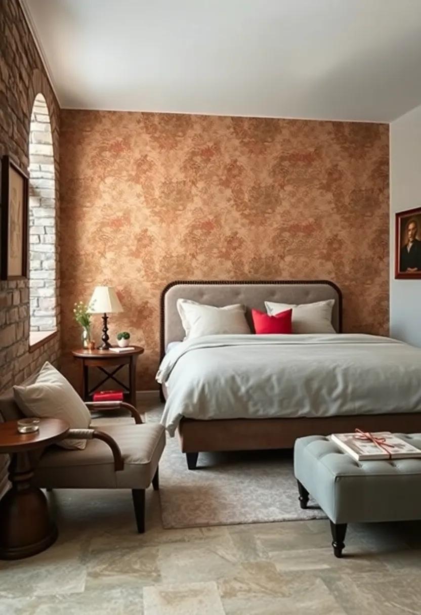 Create a statement wall with vintage wallpaper in rich, traditional patterns, allowing the ⁤intricate designs to transport you back ⁢in time