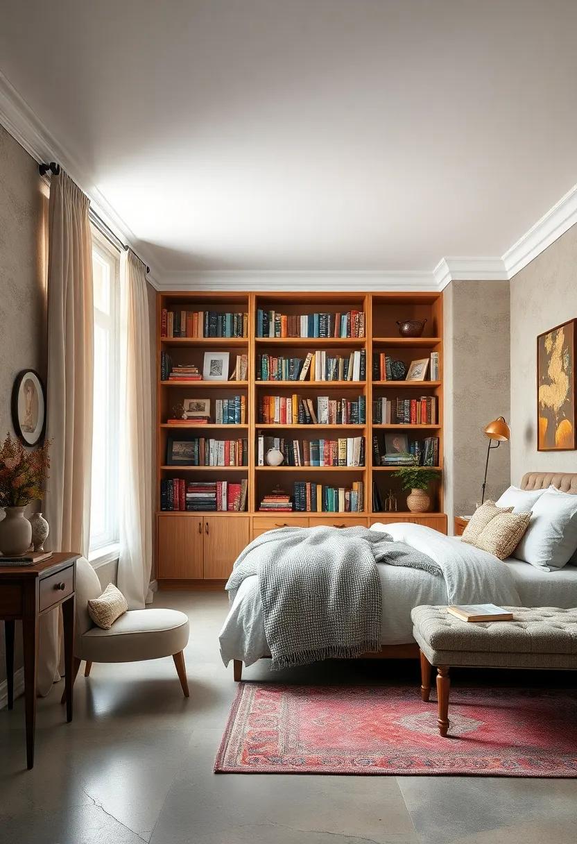 Curate a⁢ reading corner ‍with a vintage bookcase ⁢filled⁣ with classic ⁢novels, inviting you to‌ curl up ‍with a good book ⁢and‌ a cup of tea