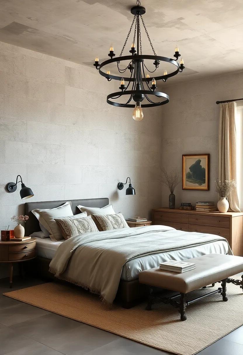incorporate vintage-inspired light‍ fixtures, like a wrought-iron⁢ chandelier, to⁣ elevate your bedroom with a‍ touch ⁢of sophistication