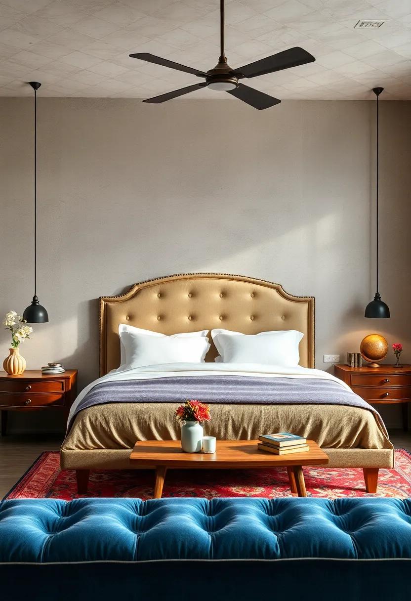 Opt‌ for a unique ⁤vintage headboard, like one ‍crafted from reclaimed wood⁣ or upholstered‍ in rich fabric, as a focal​ point in your bedroom