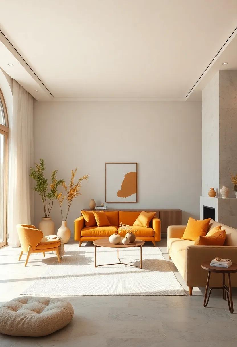 Embrace Minimalism: Opt for minimalist décor, using pure ivory as a base and incorporating just a‍ few butterscotch‌ elements for a striking ⁣contrast