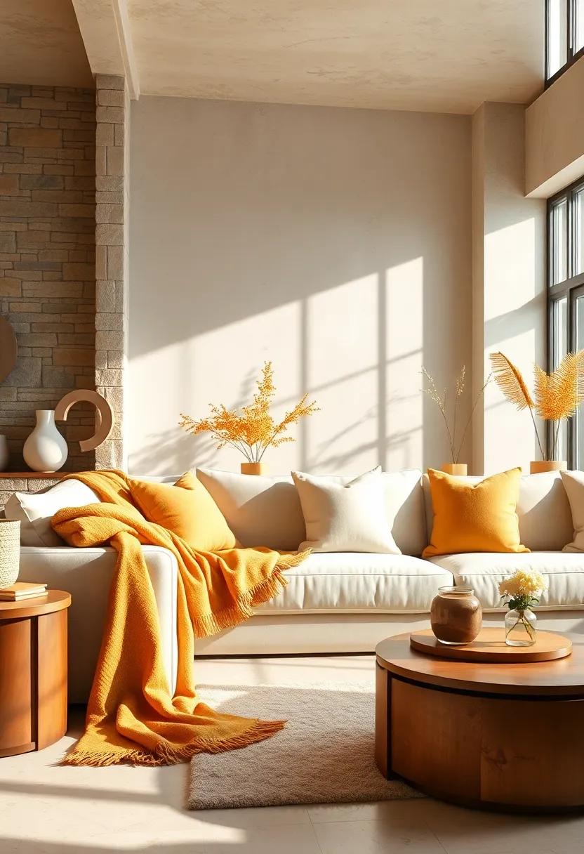 cozy Throws: Drape ⁤a‍ soft butterscotch throw over⁤ the back of your‍ couch for easy access when you want to snuggle up during chilly evenings