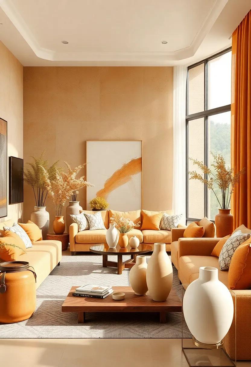 Earthy Decor: Integrate pottery or ceramics in warm tones that resonate with butterscotch,⁣ paired with ivory vases for a harmonious look
