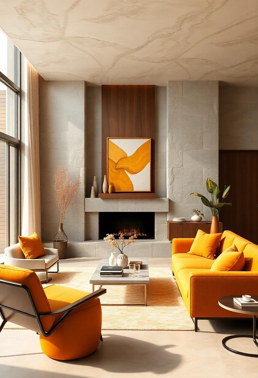 Seasonal Accents: Swap out seasonal decor in favor of butterscotch and ivory elements, like autumnal leaves or spring flowers, to keep your space updated