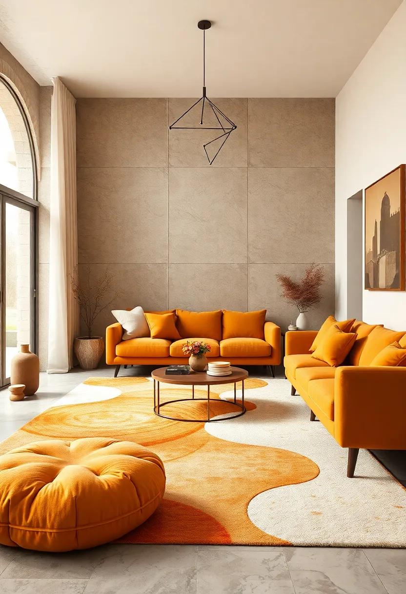 Warm Rugs: Lay down a plush area rug that ‌blends⁢ these two colors, providing comfort for your feet and visual warmth to the room