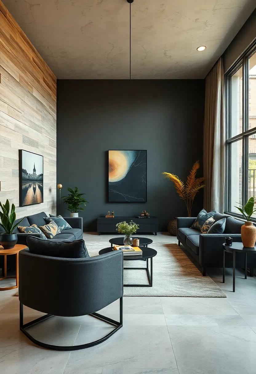 dark Charcoal:‌ The ‌Power of‌ Contrast: See⁣ how incorporating dark, cool ⁤tones can add ⁣depth ⁤and drama to your‍ interior layout