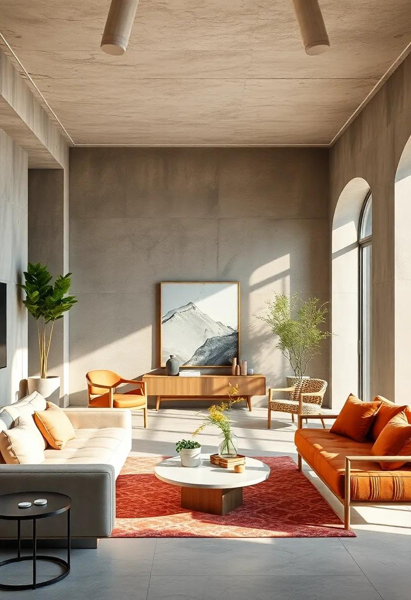 Concrete Coolness: Use polished concrete accents for a chic and modern look ⁢that still feels inviting