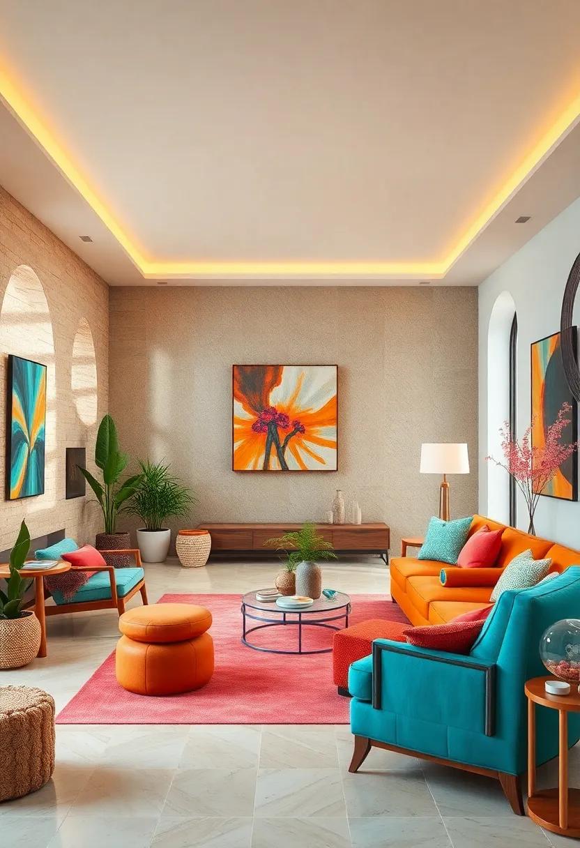 Coastal Vibes with Aqua and coral: Infuse your space with invigorating sea-inspired colors that evoke tranquility and warmth