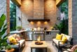 25 Stunning Patio Outdoor Kitchens Featuring Built-In Grills for Your Dream Backyard