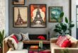 23 Creative Ways to Showcase Vintage French Posters as Stunning Wall Art
