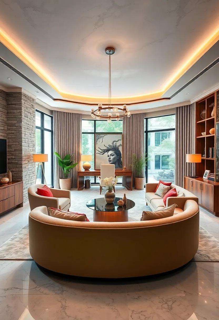 27 Inspiring Luxury Home Office Ideas Featuring Curved Furniture for Ultimate Style