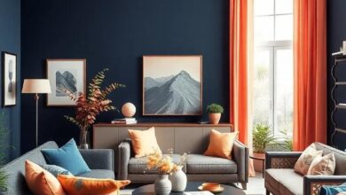 25 Inspiring Ideas for a Timeless Navy Blue and Soft Peach Living Room Makeover