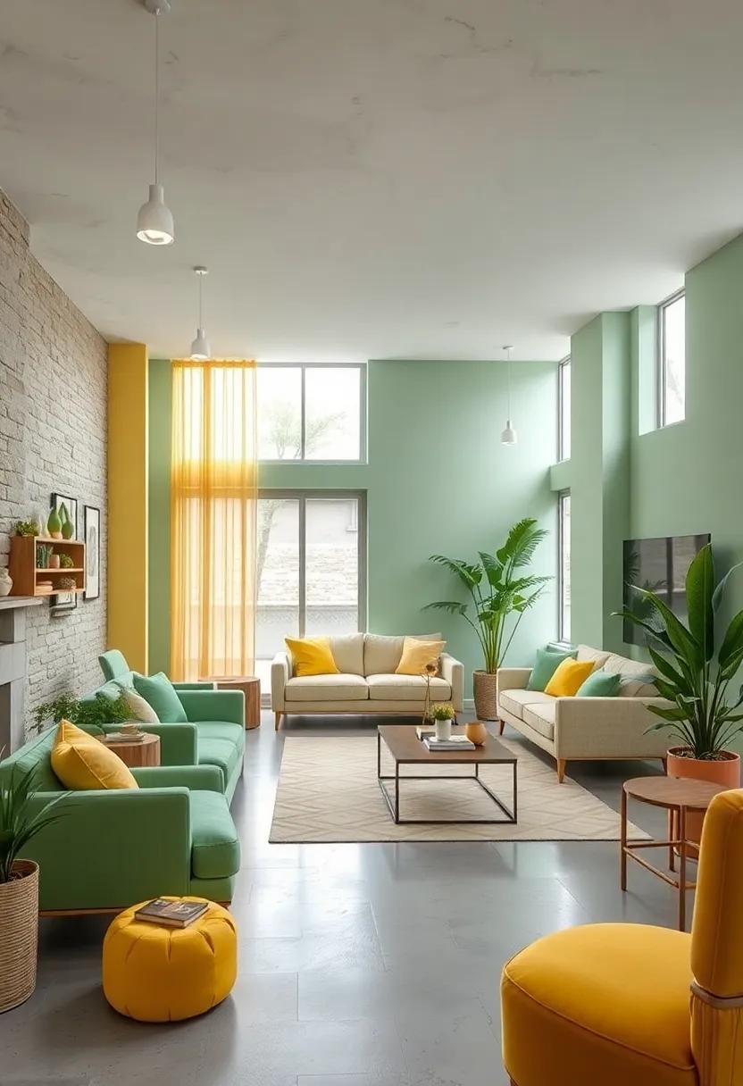 25 Inspiring Room Designs Featuring Pastel Green and Soft Yellow Aesthetics