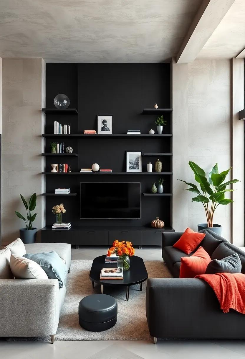 27 Stylish Black Living Room Shelves to Elevate Your Space and Organize with Flair