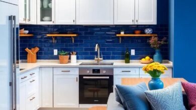 24 Stunning Ideas to Transform Your Kitchen with Blue Walls and White Cabinets