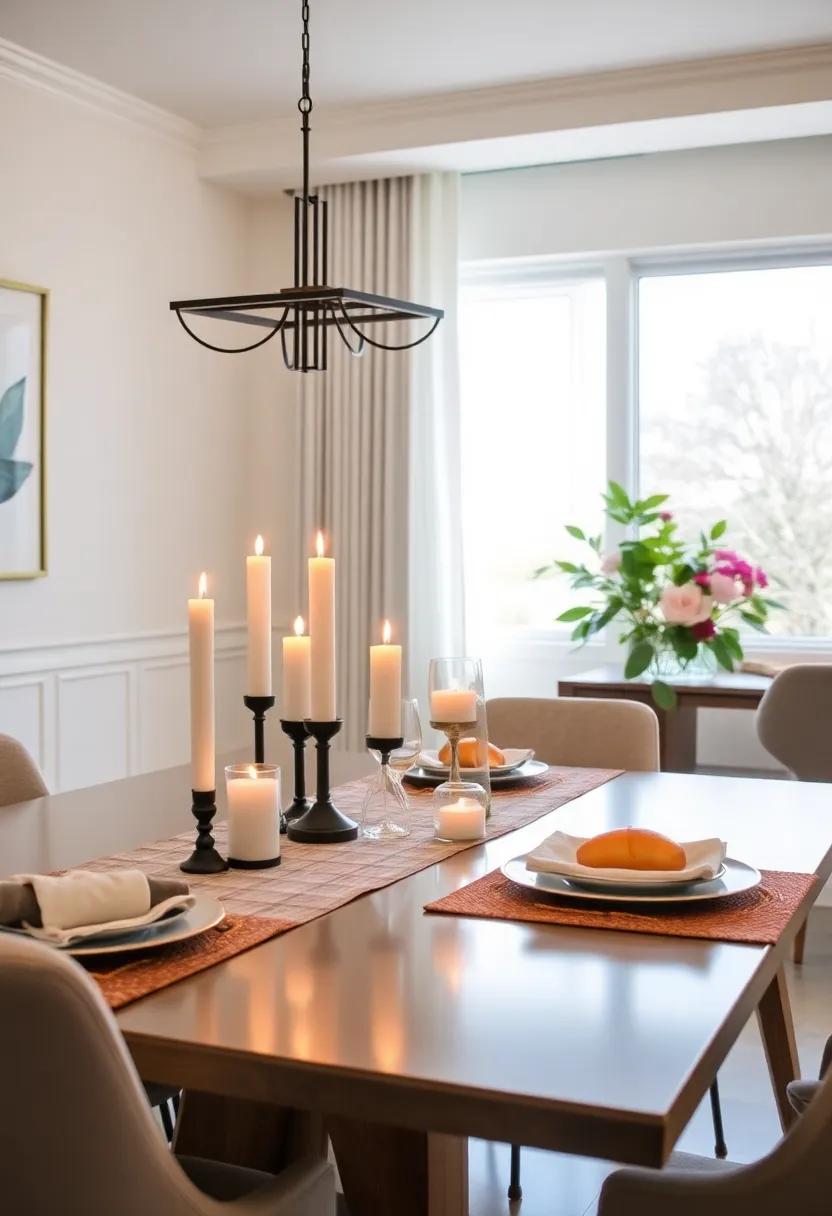 Candle Arrangements: ⁢Arrange candles ​of varying heights⁤ and sizes on your dining table for an instant ⁣ambiance upgrade without breaking‍ the bank