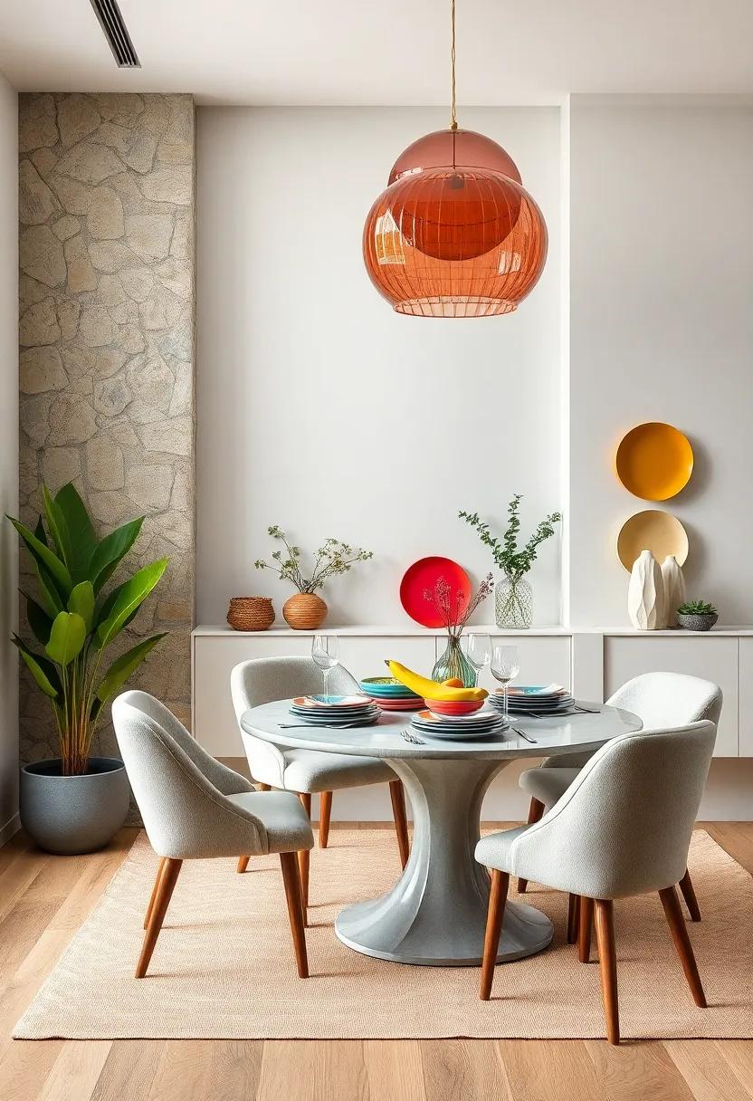 Colorful Dishes: Introduce ⁣colorful or patterned dishes that can serve as⁤ decoration when not‌ in ⁣use, ⁢adding flair to your dining area
