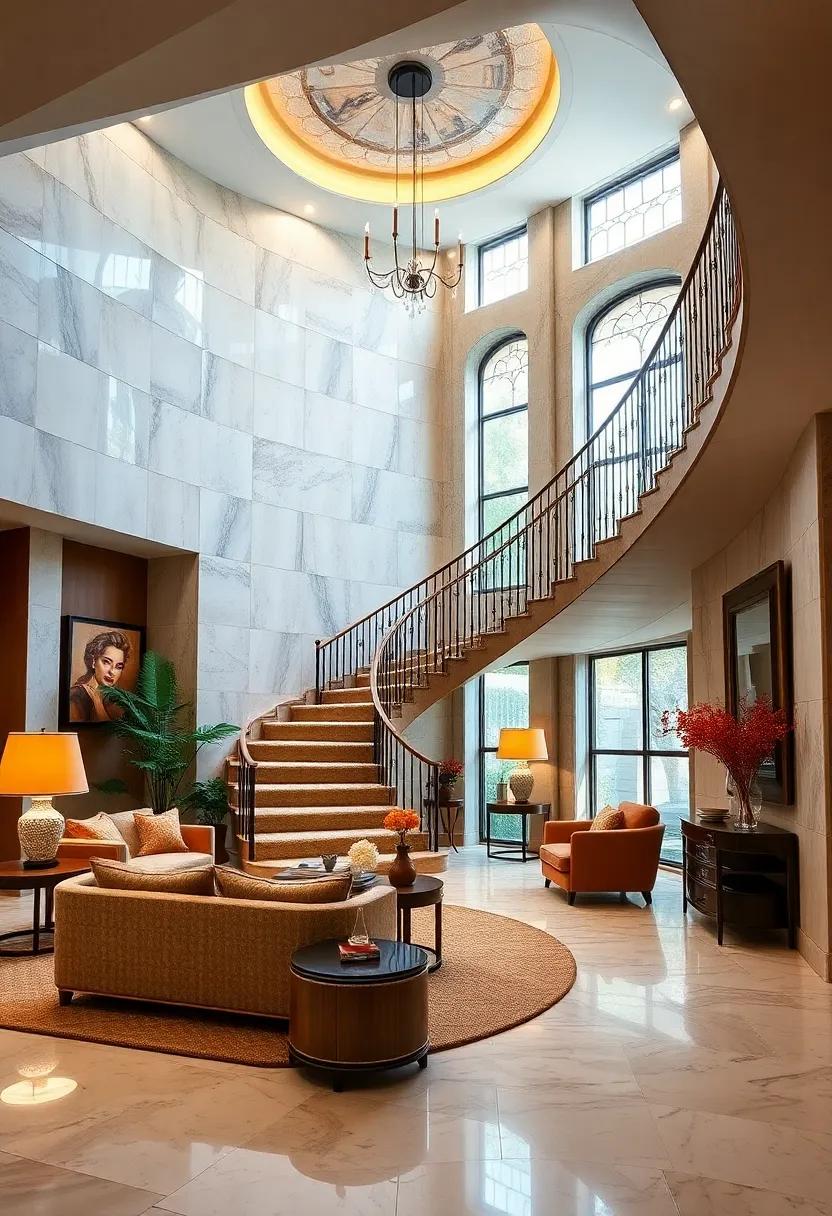 Dazzling Staircases: Appreciate the⁣ dramatic design ‌of Art Deco staircases that⁢ frequently enough become​ striking ‍statements within grand interiors