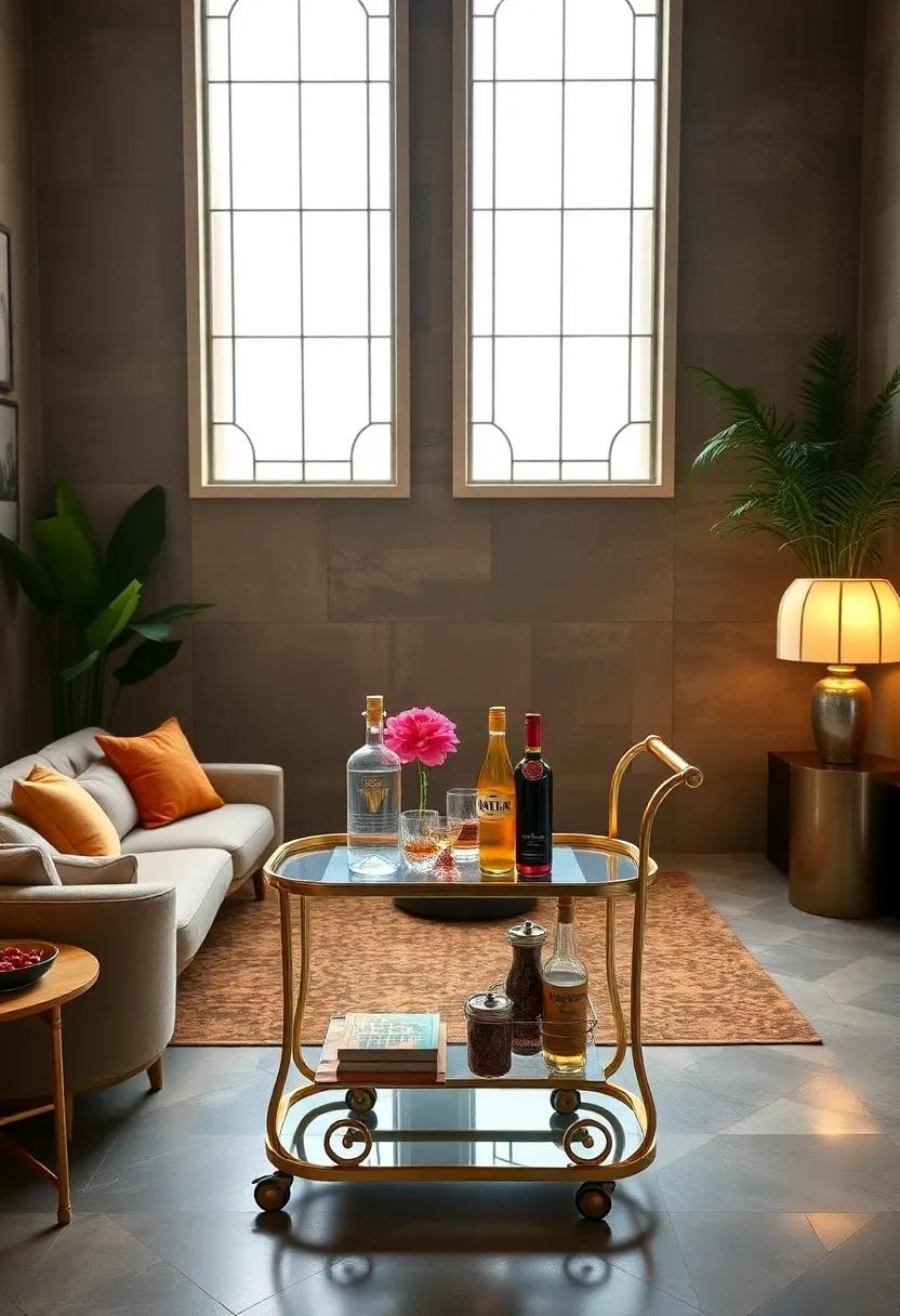 Vintage-Inspired​ Bar carts: Get inspired⁣ by​ chic bar cart​ designs that ‍evoke the roaring twenties, perfect for entertaining in style