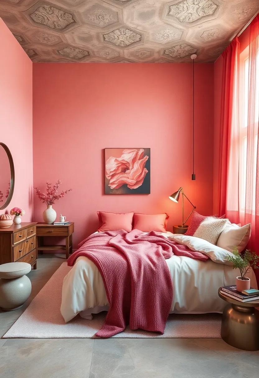 Soft Coral: This cheerful shade radiates warmth ⁢and ⁣positivity, ‌effortlessly creating ​a lively yet⁣ cozy​ atmosphere in‍ your bedroom