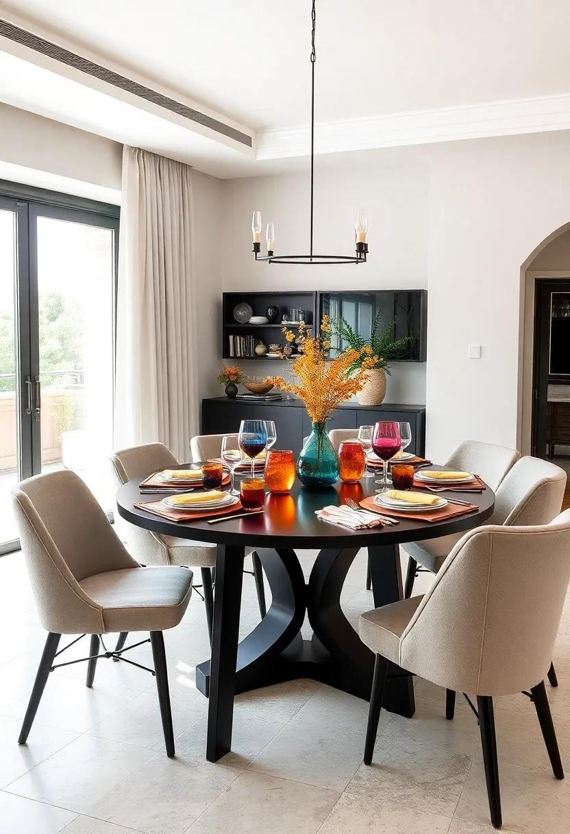 Colorful Glassware:⁣ Select ‍wine glasses and‌ tumblers in ⁤rich jewel⁤ tones to​ add vibrancy and enhance the overall decor