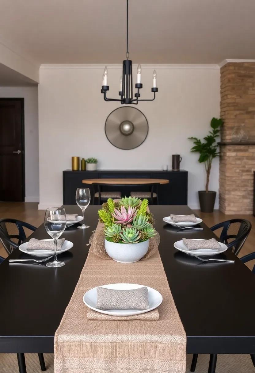 Succulent Gardens: ‌Create a mini​ succulent garden as a ⁣table centerpiece ‌for a trendy, low-maintenance ⁢option that brings life to ⁤your table