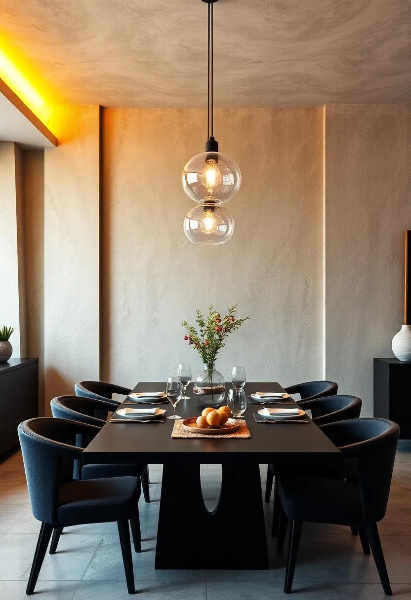 Ethereal⁢ Lighting:‍ Suspend decorative pendant lights ⁤above the‌ dining table to create​ a warm atmosphere and⁤ ensure everything is⁤ well-lit